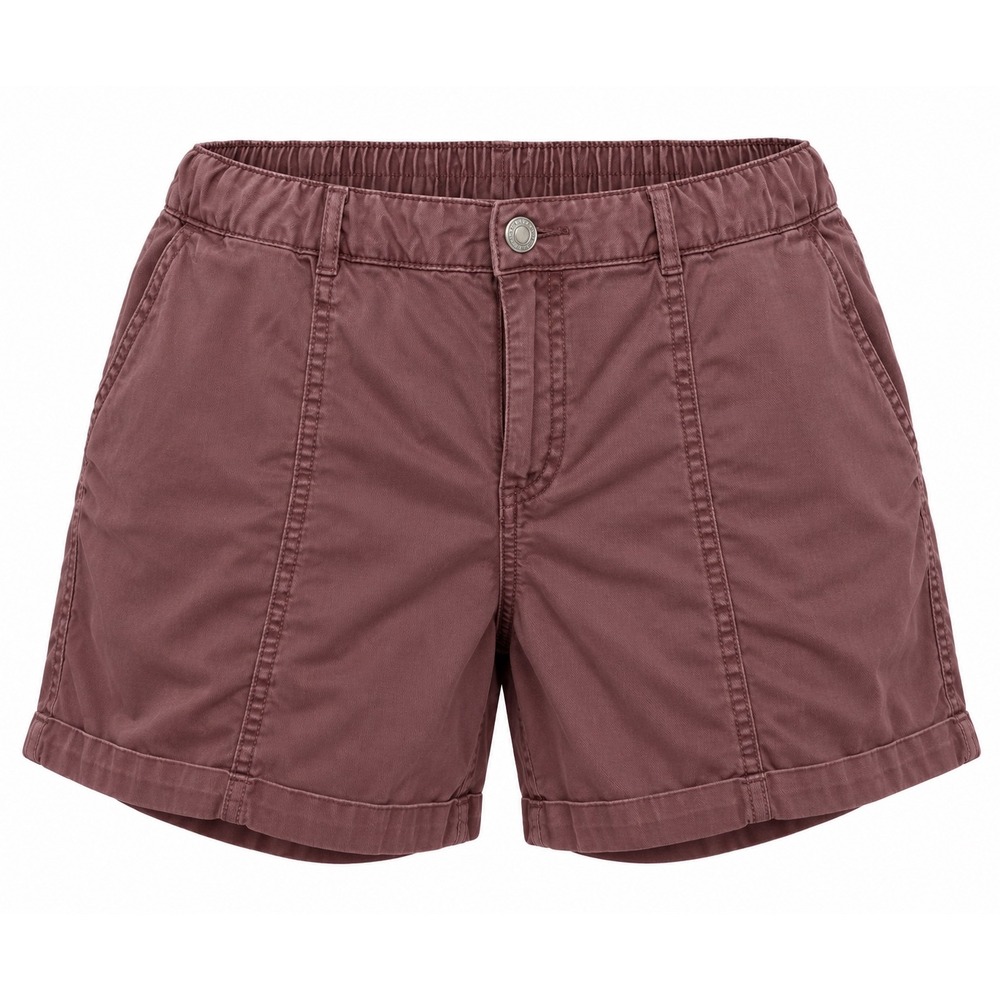 Maurices Women Mauve Plum Lyocell Cotton Blend Elastic Waist Cuffed Shorts 14W